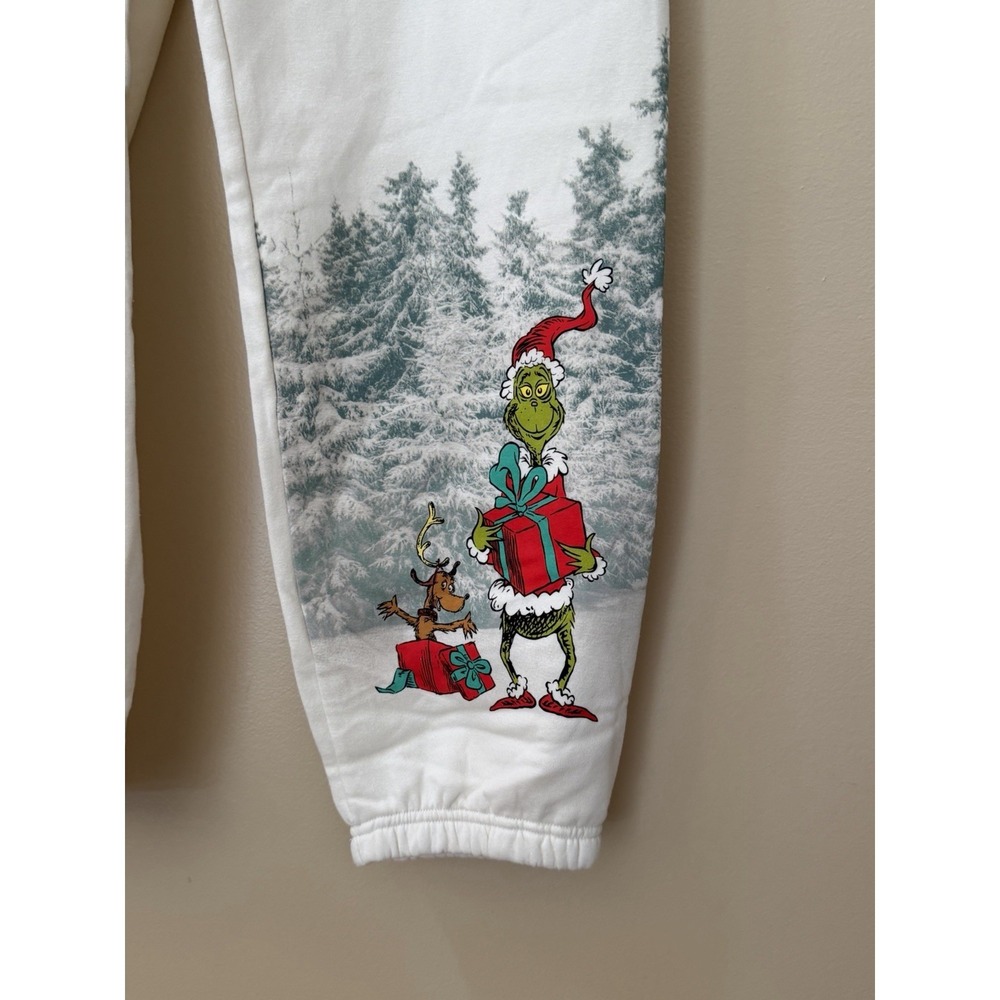 Dr. Seuss Women's "How the Grinch Stole Christmas" Graphic Jogger Pants Sz L NWT - Picture 2 of 6